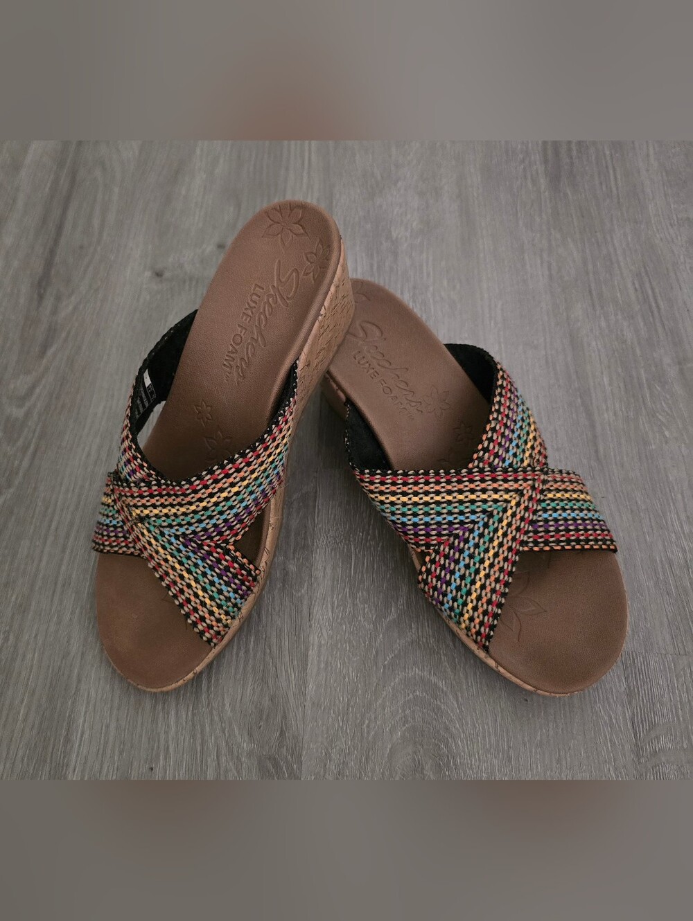 Skechers Cali Beverlee Delighted Women's Wedge Sandals - Multi - Size 7